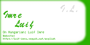 imre luif business card